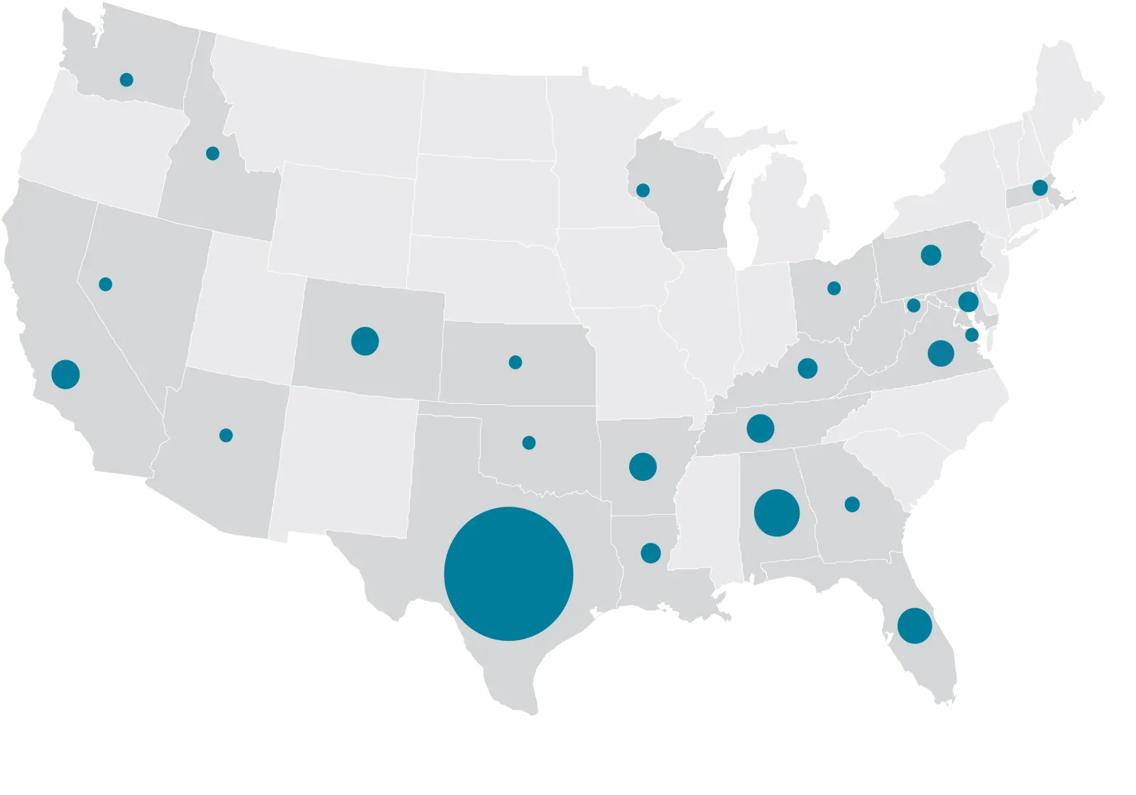 National Map with Bubbles