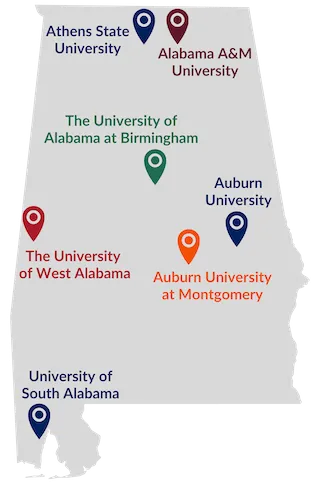 Alabama program map